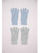 onlaline life knit  f.touch gloves light grey melange/lgm and blue fog